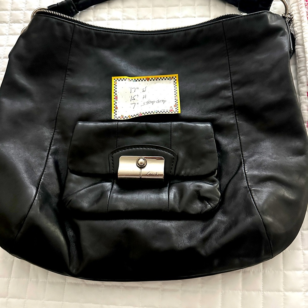 Black Leather Coach Bag